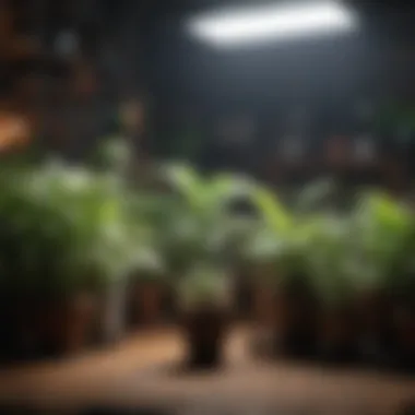 Comparison of different types of grow lights with energy consumption data