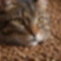Close-up of Whole Hearted cat food kibble showcasing texture and quality
