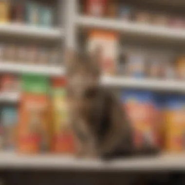 Range of Petco Whole Hearted Cat Food Products Selection of Petco Whole Hearted cat food product lines on store shelf