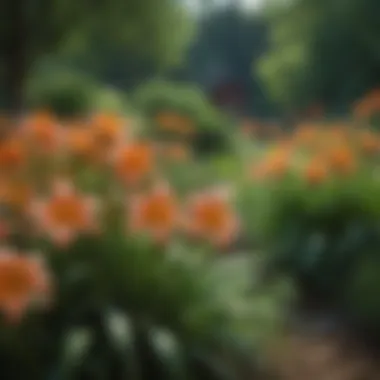 Lush garden featuring healthy daylilies