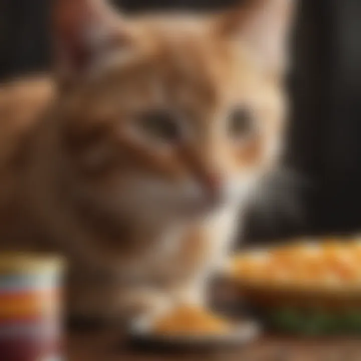 Close-up of high-quality ingredients used in kitten food