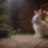 Spacious indoor bunny cage with natural materials