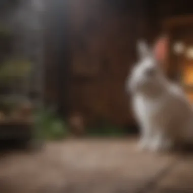 Spacious Indoor Bunny Cage Spacious indoor bunny cage with natural materials