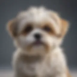 Charming Shih Tzu Maltese mix showcasing its unique coat and vibrant personality