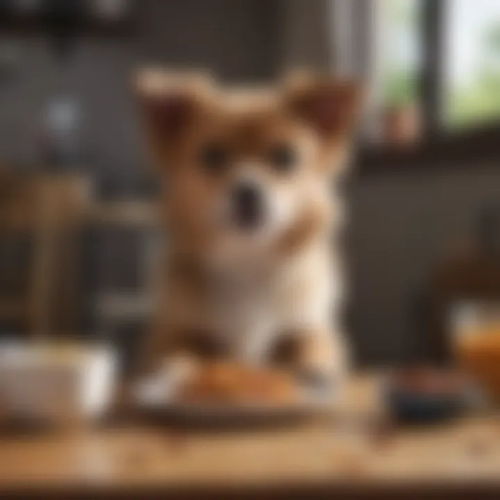 Small dog enjoying a balanced meal
