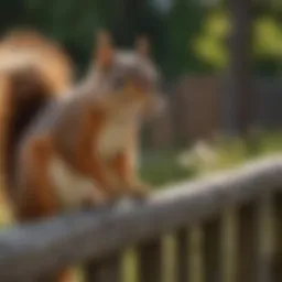 A well-designed fence preventing squirrel access