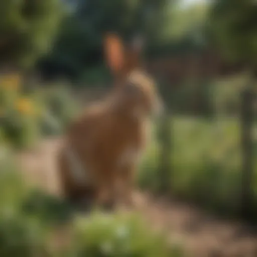 A well-maintained garden with rabbit-proof fencing