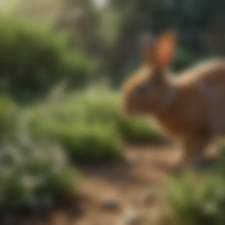 A selection of herbs known to repel rabbits