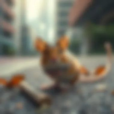 Understanding Mouse Behavior Illustration showing mouse behavior in urban environments