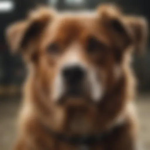 A dog with a strong name showcasing its personality