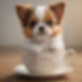 A close-up of a teacup breed dog showcasing its delicate features.