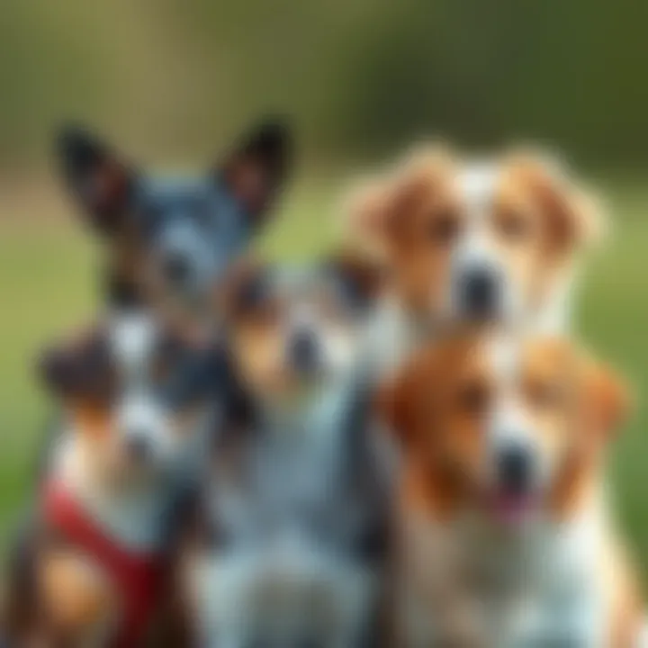 Diverse dog breeds showcasing variations in size and temperament