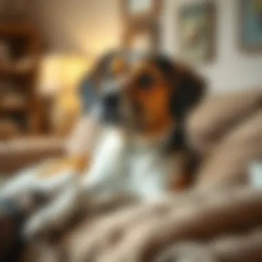 A cozy setting illustrating the bond between a pet and owner