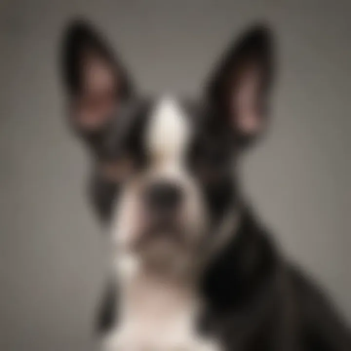 Close-up of a Boston Terrier's coat showcasing its unique texture