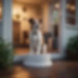 A stylish porch potty designed for dogs with durable materials