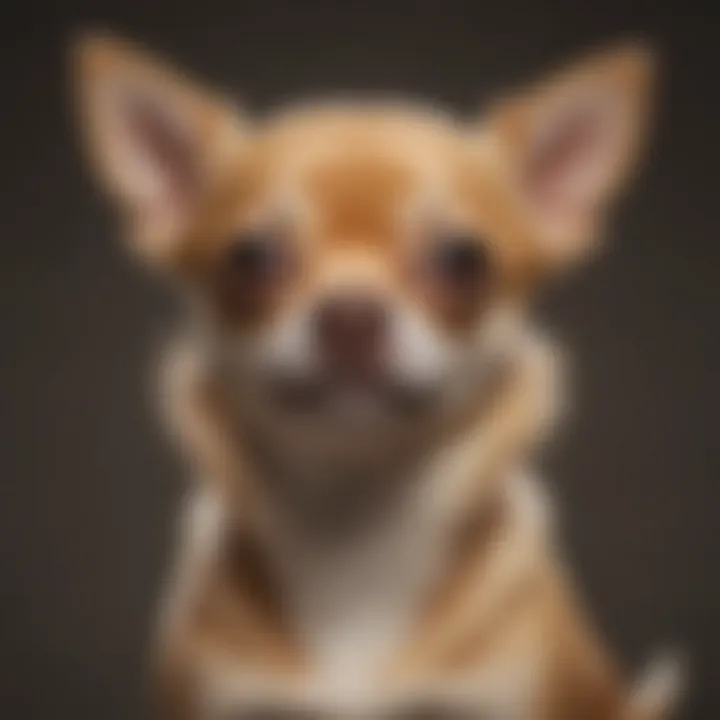 A close-up of a playful Chihuahua with a vibrant expression