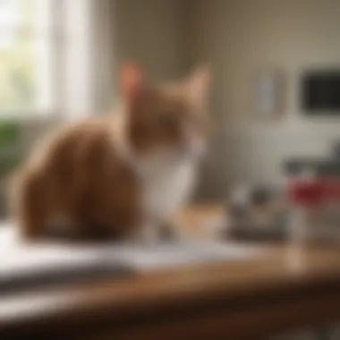 Financial Planning for Responsible Pet Ownership An individual budgeting for pet care expenses at a desk.