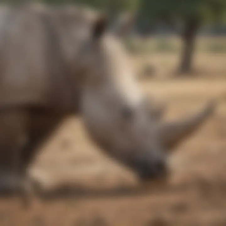 Conservationists working to protect northern white rhinos.