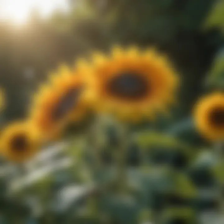 Vibrant sunflower in a sunny garden