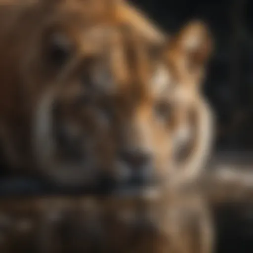 A poignant illustration of a critically endangered species in its natural habitat, symbolizing the fragile state of wildlife in 2021.