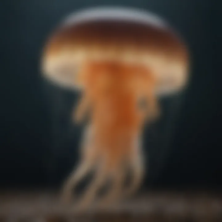 Illustration of the life cycle of a jellyfish, highlighting its intriguing stages.