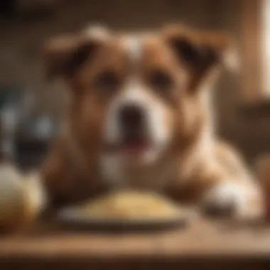 A happy dog enjoying a safe and nutritious meal