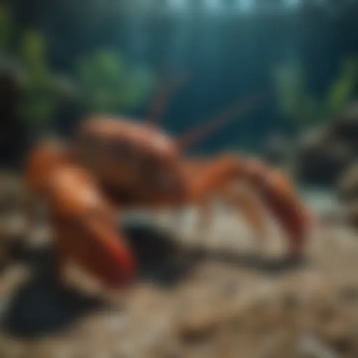 A serene underwater habitat illustrating the natural environment of Caribbean lobster.