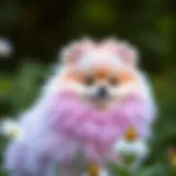 Lavender Pomeranian showcasing its unique coat color