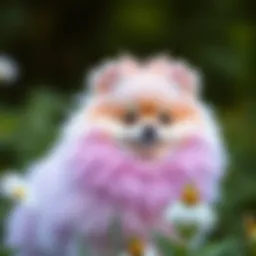 Lavender Pomeranian showcasing its unique coat color