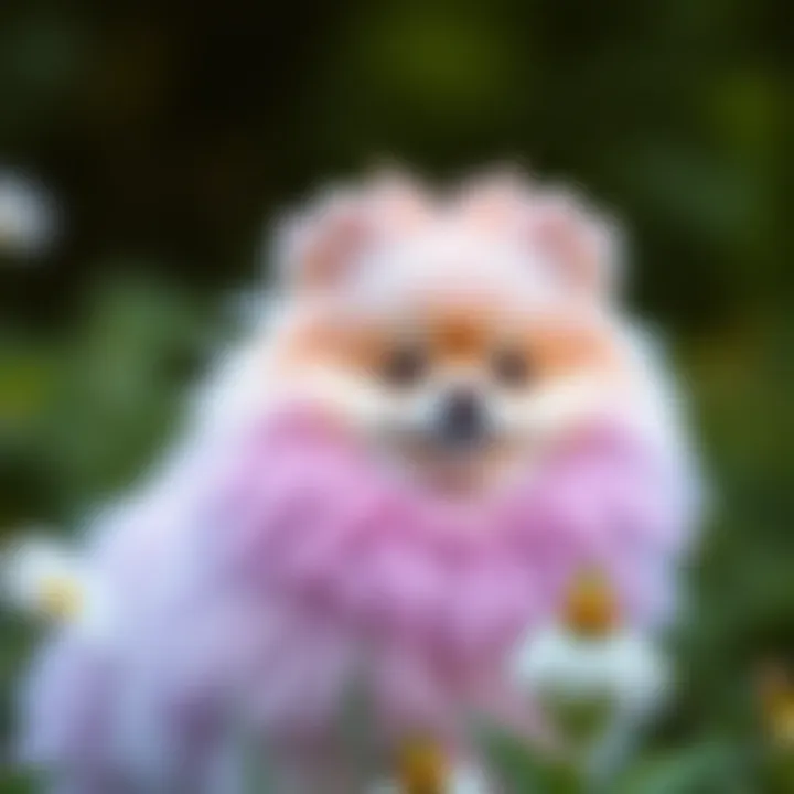 Lavender Pomeranian showcasing its unique coat color