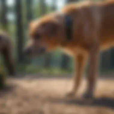 Dog engaging in rehabilitation exercises