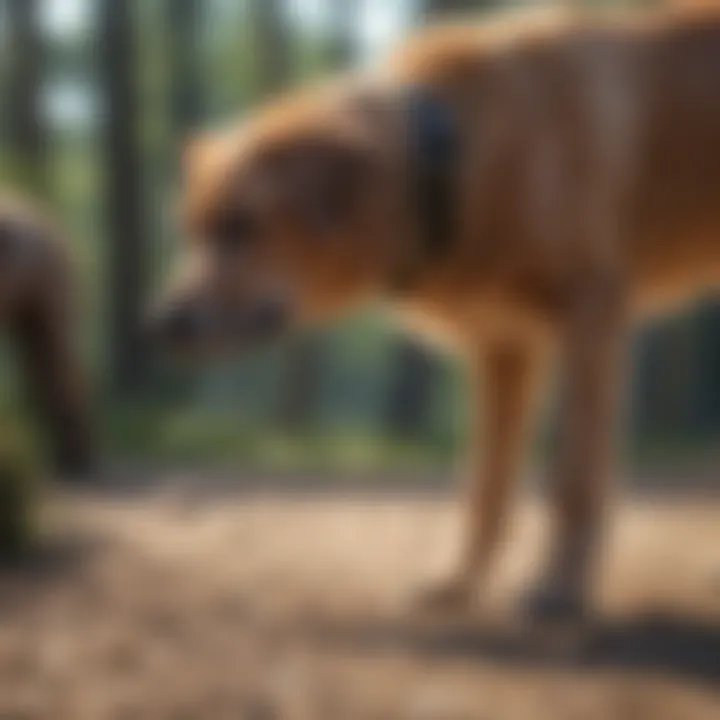 Dog engaging in rehabilitation exercises