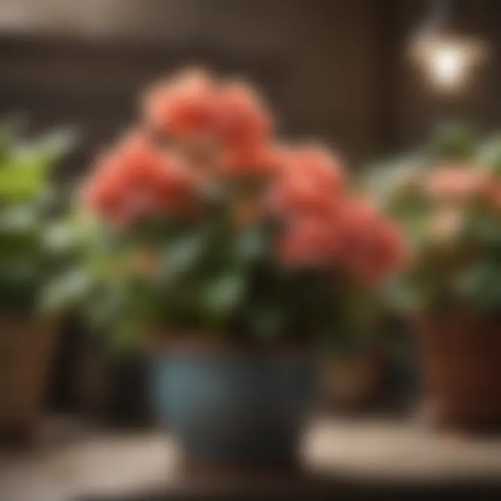 Illustration of proper care techniques for tuberous begonias, including watering and sunlight