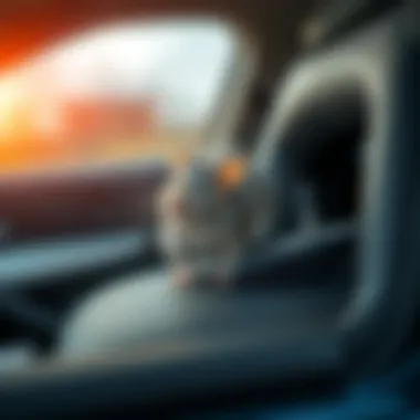 Ultrasonic Rat Repellent in Automotive Setting Ultrasonic rat repellent device installed in a car