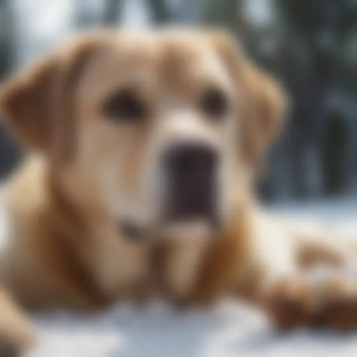Labrador Retriever enjoying a healthy diet