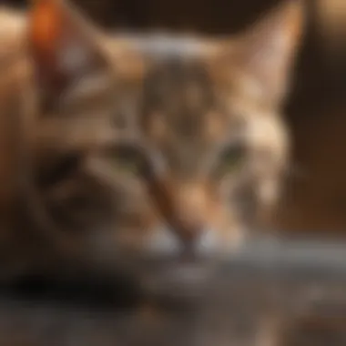 Topical Treatment for Parasites in Cats A cat receiving a topical treatment for parasites