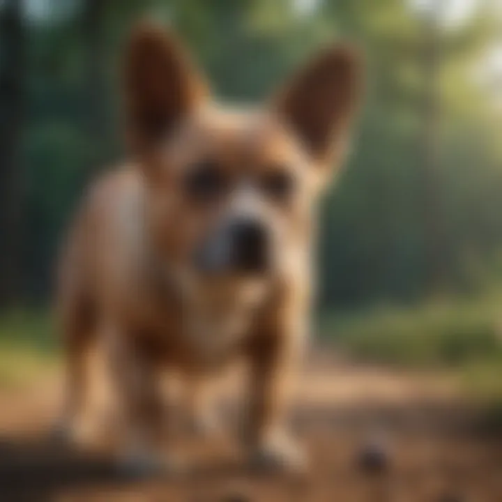 Dog owner applying preventive measures against ringworm