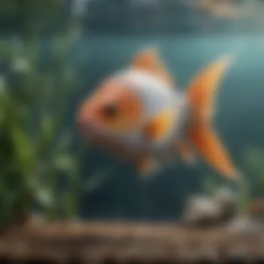 Illustration of water quality testing for fish care