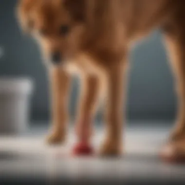 Veterinary Examination of Stool Veterinarian examining a dog's stool sample