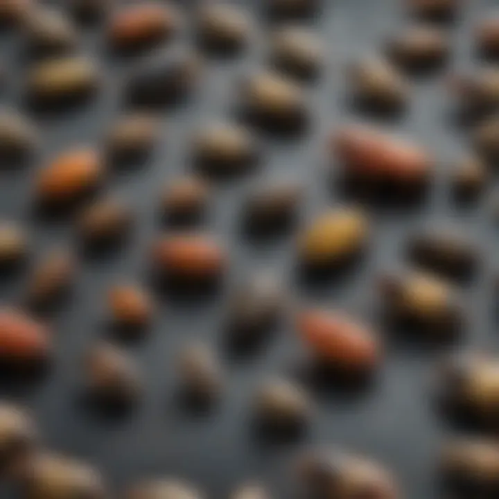 Illustration of various insects that cause blistering bites