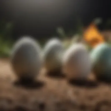 Hatching Process of Butterfly Eggs Illustration of the hatching process of butterfly eggs.