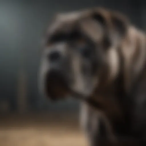 Cane Corso displaying loyalty and strength
