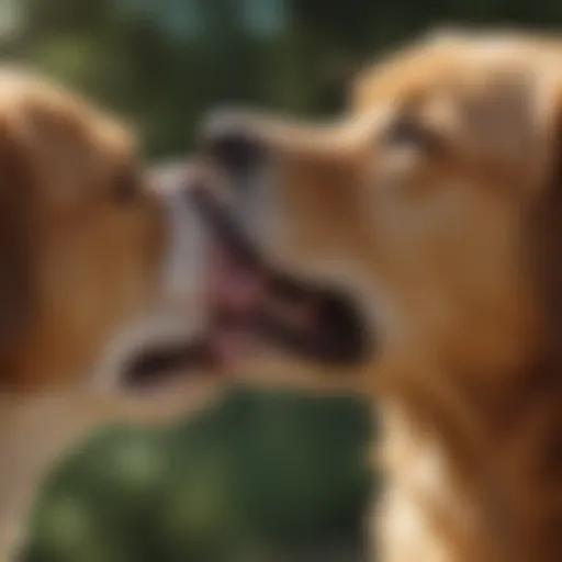 A close-up of a dog licking its owner's hand, showcasing the bond between them