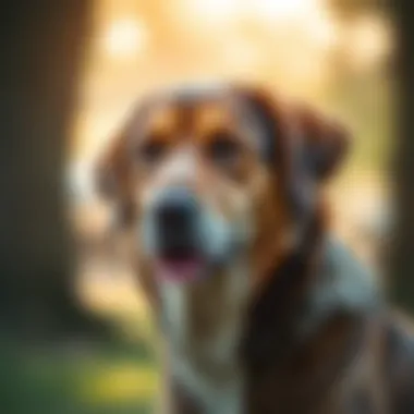 Healthy dog with a shiny coat