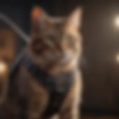 Training a Cat to Wear a Harness A cat owner training their pet to wear a harness