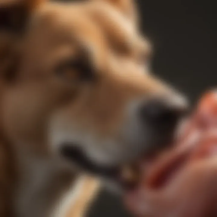 Illustration of a dog's digestive system highlighting gas production
