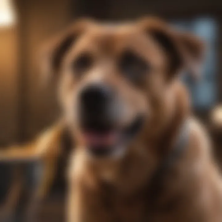 Owner practicing proper feeding techniques for dogs
