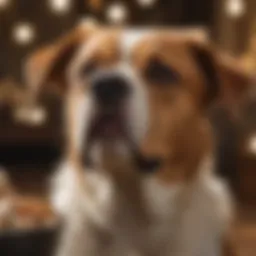 Dog exhibiting coprophagia behavior