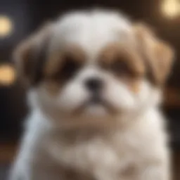 Adorable Shih Tzu puppy with fluffy coat and bright eyes