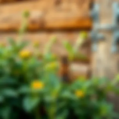 Eco-friendly Plants to Ward Off Carpenter Bees Natural deterrent plants around a wooden structure